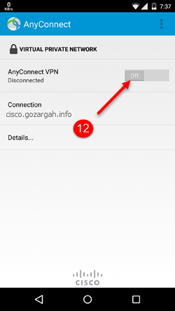 روشن کردن VPN