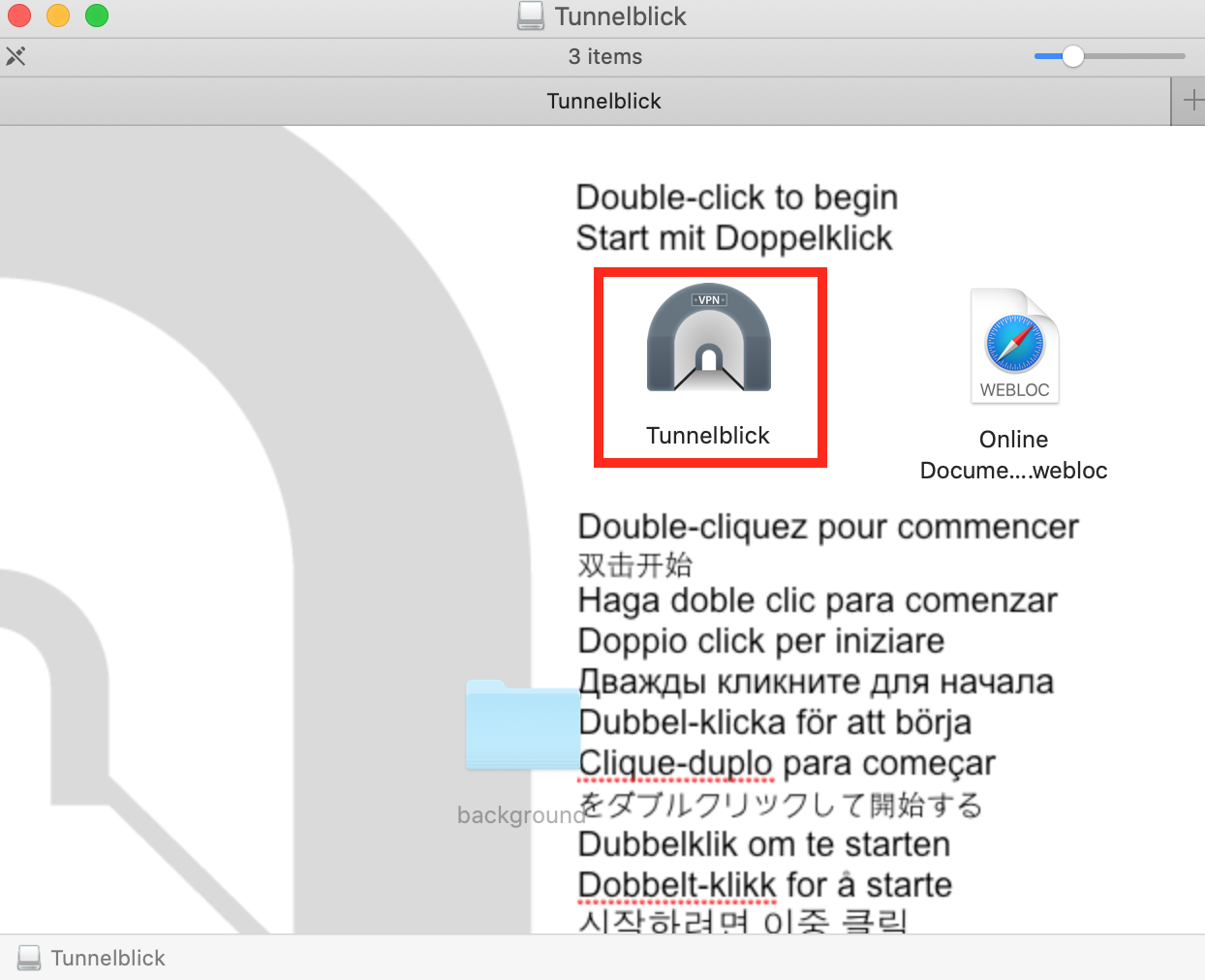 مراحل نصب Tunnelblick