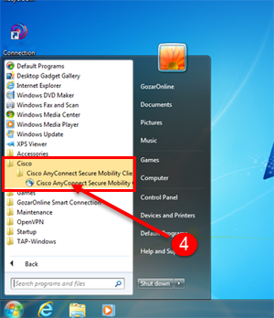 اجرای برنامه از Start