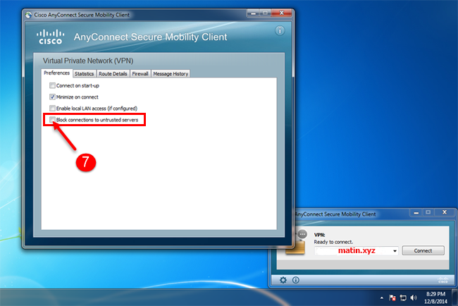 باز کردن تنظیمات برنامه
