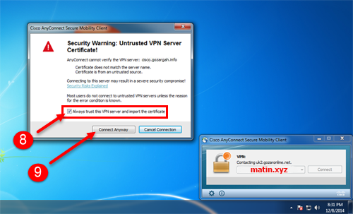 برداشتن تیک Untrusted Servers
